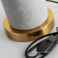 Black Marble Table Lamp Gray textured marble fabric lamp shade table lamp Supplier